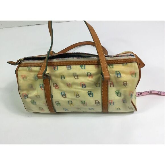 Vintage Dooney &‎ Bourke Shoulder Hand Bag Coated Canvas  Logo Pocketbook Purse - Picture 8 of 10